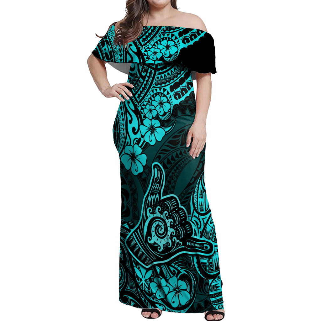 chinese dress ladies Turquoise Floral Maxi Dress M main image 1