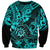 Hawaii Shaka Sign Sweatshirt Polynesian Pattern Turquoise Version LT01 Unisex Turquoise - Polynesian Pride