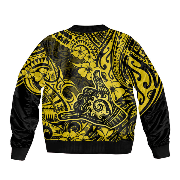 Hawaii Shaka Sign Wearable Blanket Hoodie Gold Version LT9