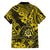 Hawaii Shaka Sign Family Matching Tank Maxi Dress and Hawaiian Shirt Polynesian Pattern Yellow Version LT01 - Polynesian Pride