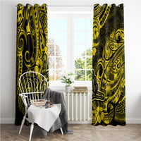 Hawaii Shaka Sign Window Curtain Polynesian Pattern Yellow Version LT01 - Polynesian Pride