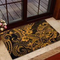 Hawaii Shark Rubber Doormat Polynesian Pattern Gold Version LT01 - Polynesian Pride