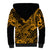 Hawaii Shark Sherpa Hoodie Polynesian Pattern Gold Version LT01 - Polynesian Pride