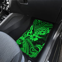 Hawaii Shark Car Mats Polynesian Pattern Green Version LT01 - Polynesian Pride