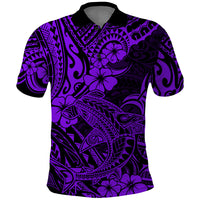 Hawaii Shark Polo Shirt Polynesian Pattern Purple Version LT01 Purple - Polynesian Pride