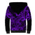Hawaii Shark Sherpa Hoodie Polynesian Pattern Purple Version LT01 - Polynesian Pride
