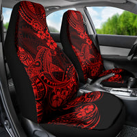 Hawaii Shark Car Seat Cover Polynesian Pattern Red Version LT01 - Polynesian Pride