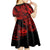 Hawaii Shark Kid Short Sleeve Dress Polynesian Pattern Red Version LT01 - Polynesian Pride