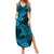 Hawaii Shark Summer Maxi Dress Polynesian Pattern Sky Blue Version LT01 Women Blue - Polynesian Pride