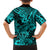 Hawaii Shark Family Matching Summer Maxi Dress and Hawaiian Shirt Polynesian Pattern Turquoise Version LT01 - Polynesian Pride