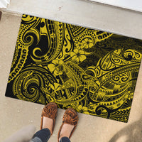 Hawaii Shark Rubber Doormat Polynesian Pattern Yellow Version LT01 - Polynesian Pride