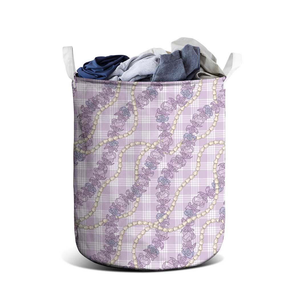 Pua Kalaunu Lei Laundry Basket Palaka Pattern LT01 - Polynesian Pride