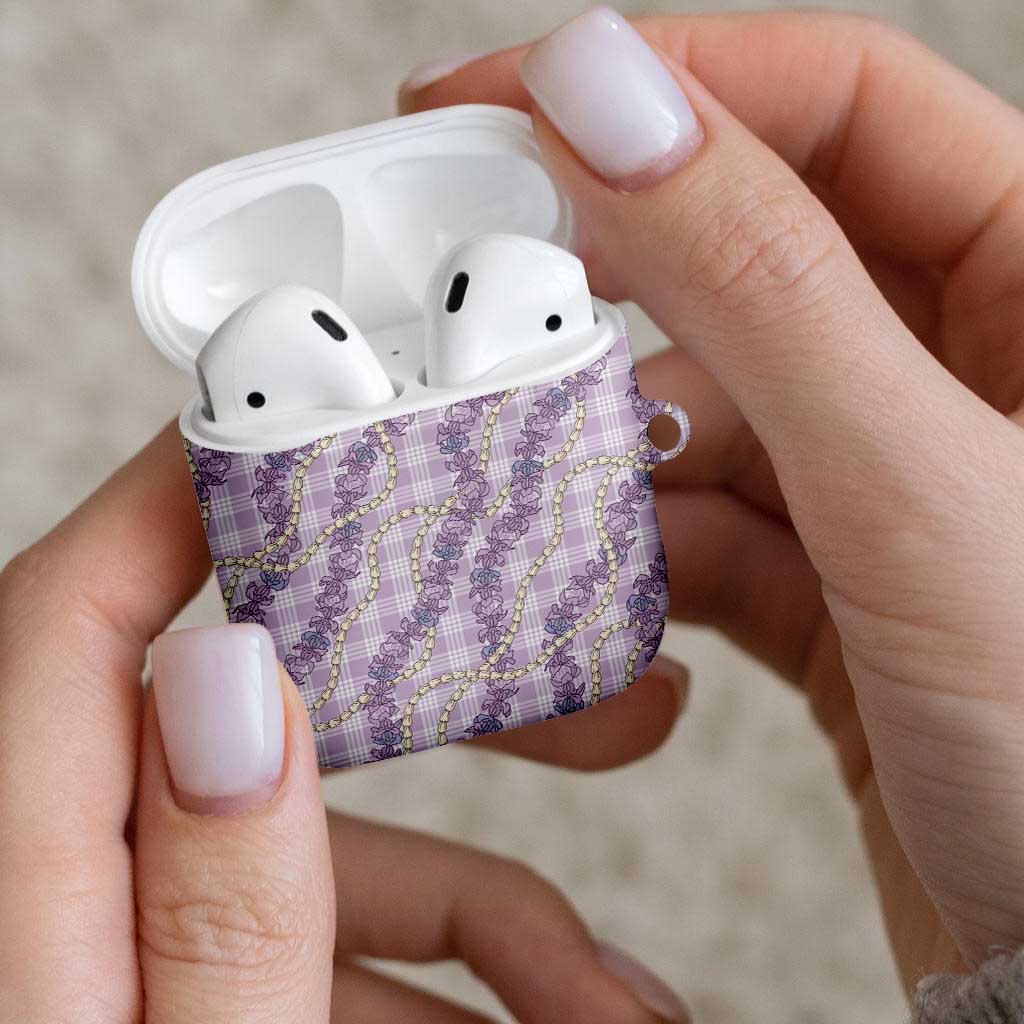 Pua Kalaunu Lei AirPods Case Palaka Pattern