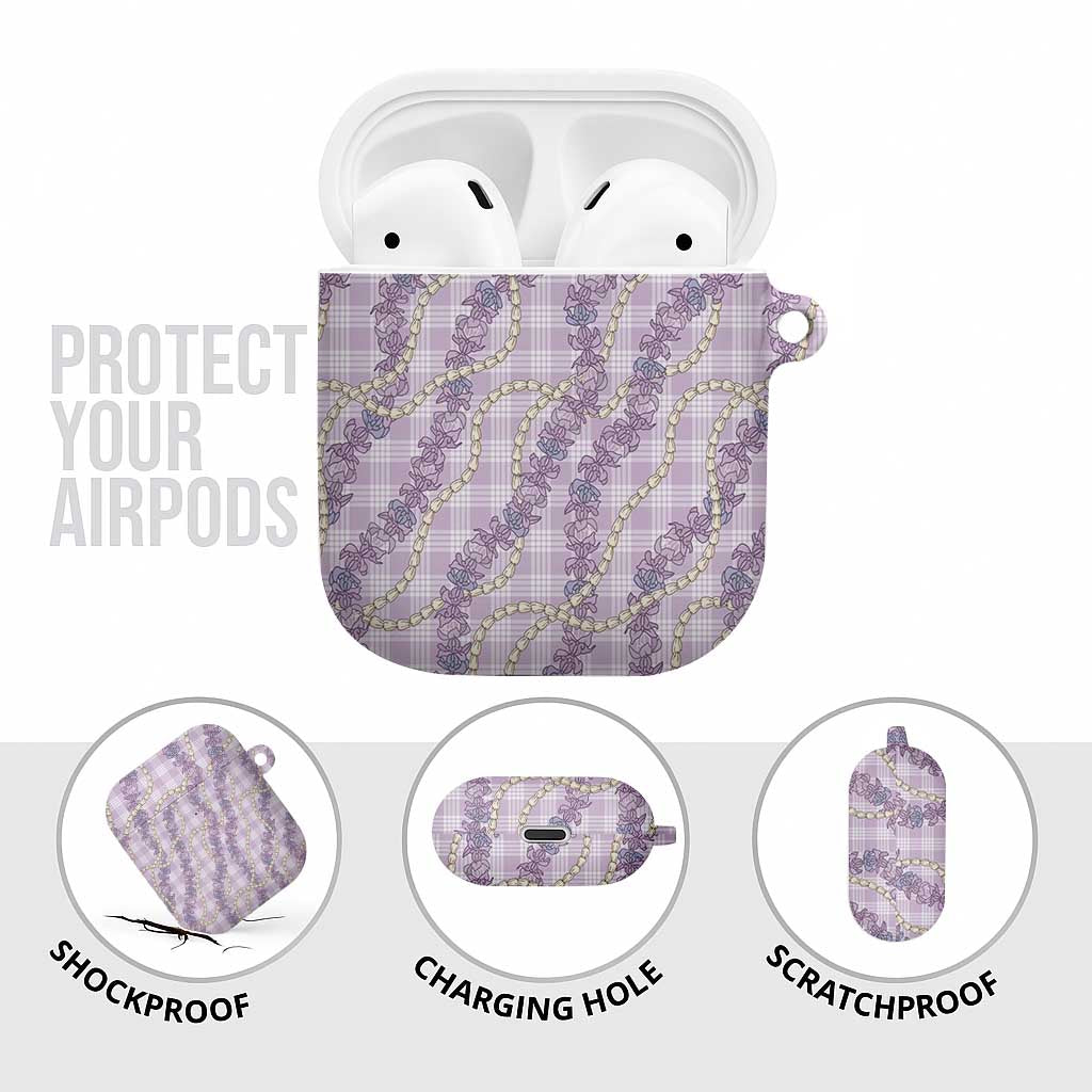 Pua Kalaunu Lei AirPods Case Palaka Pattern