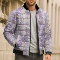 Pua Kalaunu Lei Bomber Puffer Jacket Palaka Pattern LT01 - Polynesian Pride