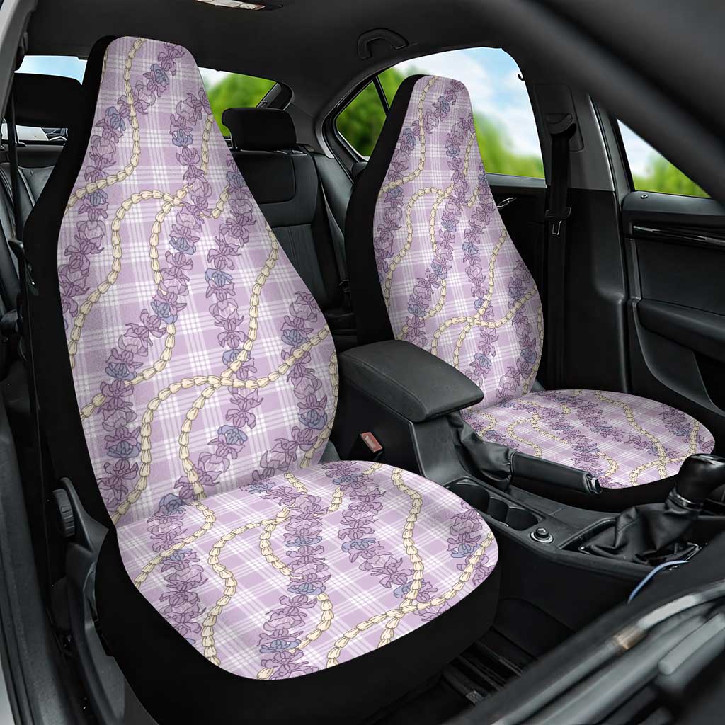 Pua Kalaunu Lei Car Seat Cover Palaka Pattern