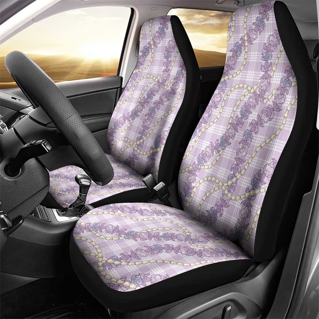 Pua Kalaunu Lei Car Seat Cover Palaka Pattern