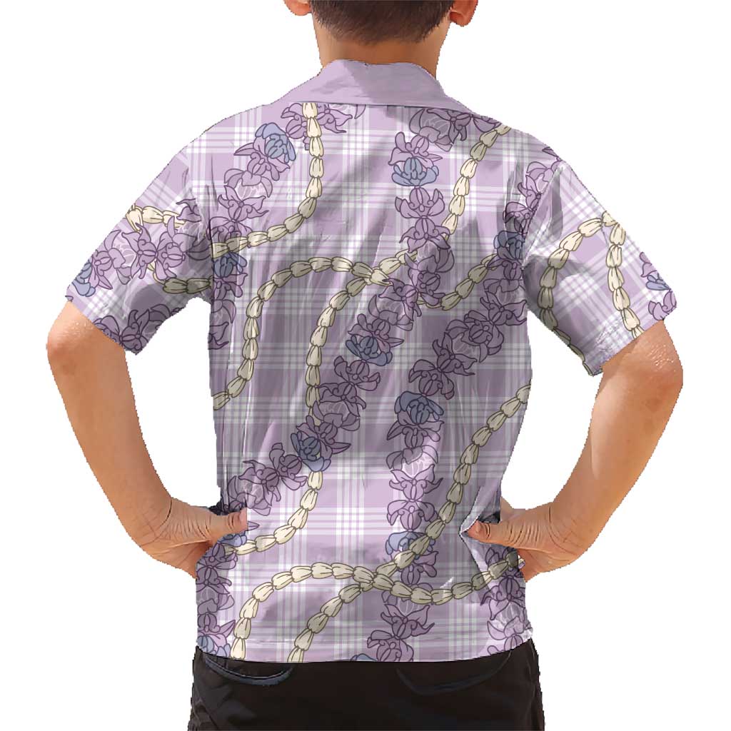 Pua Kalaunu Lei Family Matching Off The Shoulder Long Sleeve Dress and Hawaiian Shirt Palaka Pattern