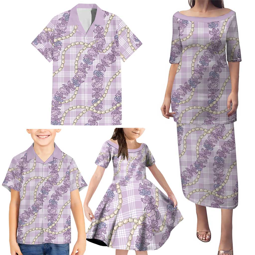 Pua Kalaunu Lei Family Matching Puletasi and Hawaiian Shirt Palaka Pattern LT01 - Polynesian Pride