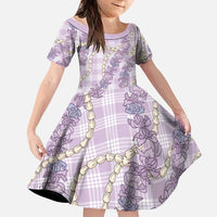 Pua Kalaunu Lei Family Matching Short Sleeve Bodycon Dress and Hawaiian Shirt Palaka Pattern