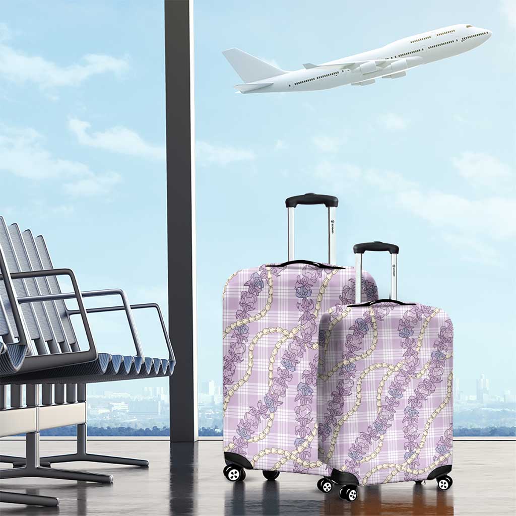 Pua Kalaunu Lei Luggage Cover Palaka Pattern LT01 - Polynesian Pride