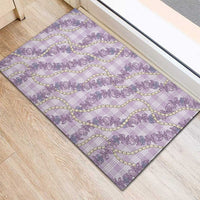 Pua Kalaunu Lei Rubber Doormat Palaka Pattern LT01 - Polynesian Pride