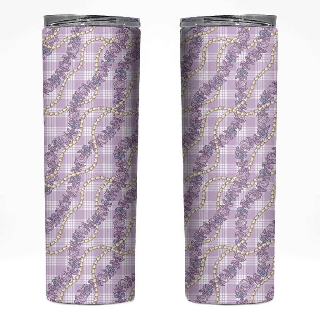 Pua Kalaunu Lei Skinny Tumbler Palaka Pattern