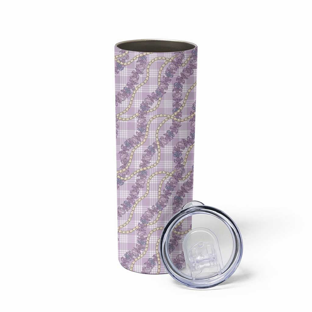 Pua Kalaunu Lei Skinny Tumbler Palaka Pattern