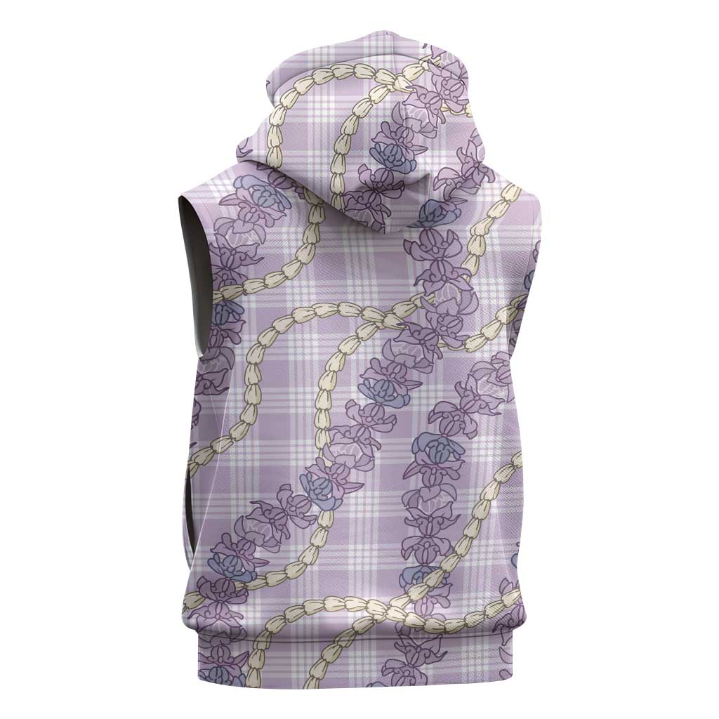 Pua Kalaunu Lei Sleeveless Hoodie Palaka Pattern LT01 - Polynesian Pride