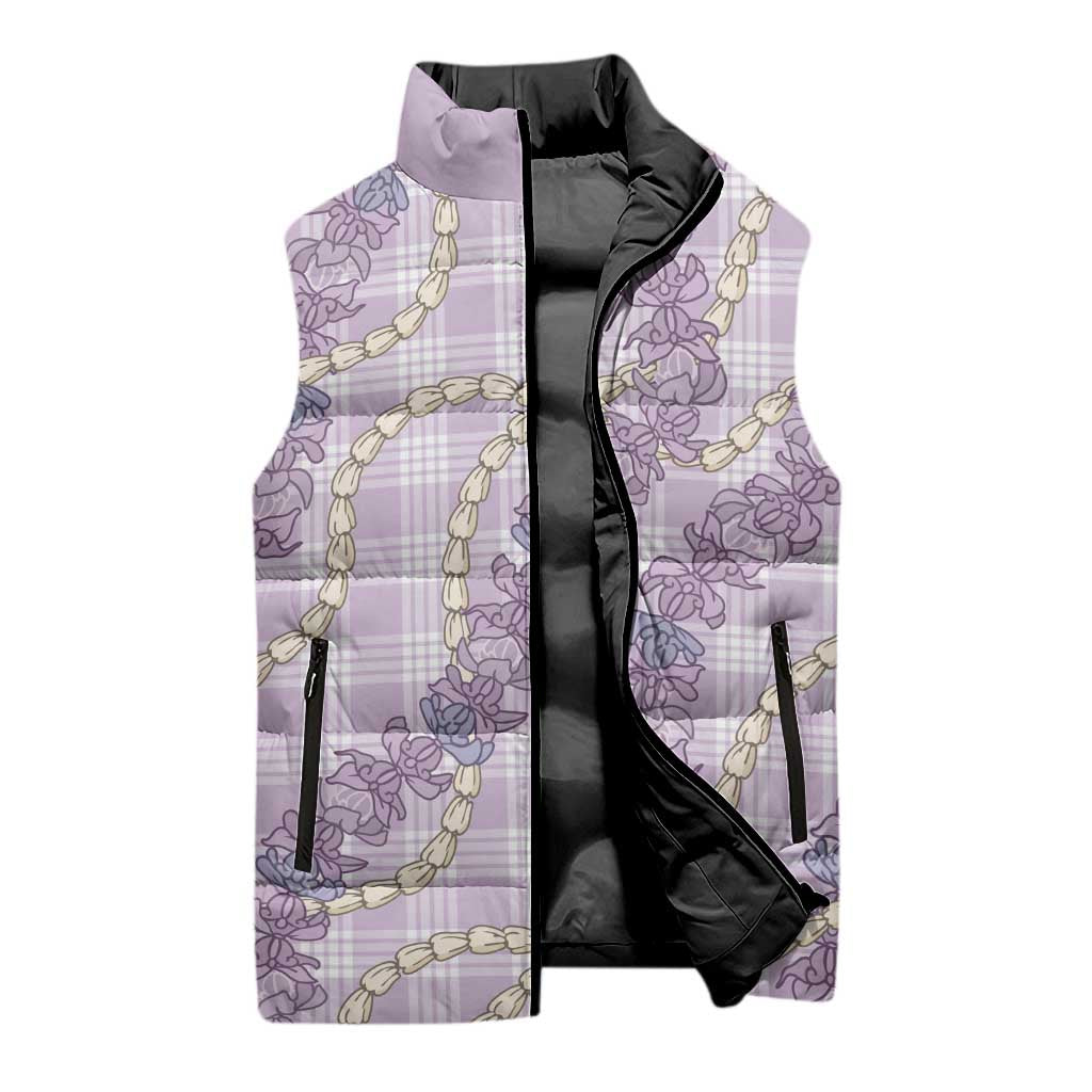 Pua Kalaunu Lei Sleeveless Puffer Jacket Palaka Pattern LT01 - Polynesian Pride