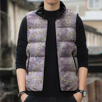 Pua Kalaunu Lei Sleeveless Puffer Jacket Palaka Pattern LT01 - Polynesian Pride