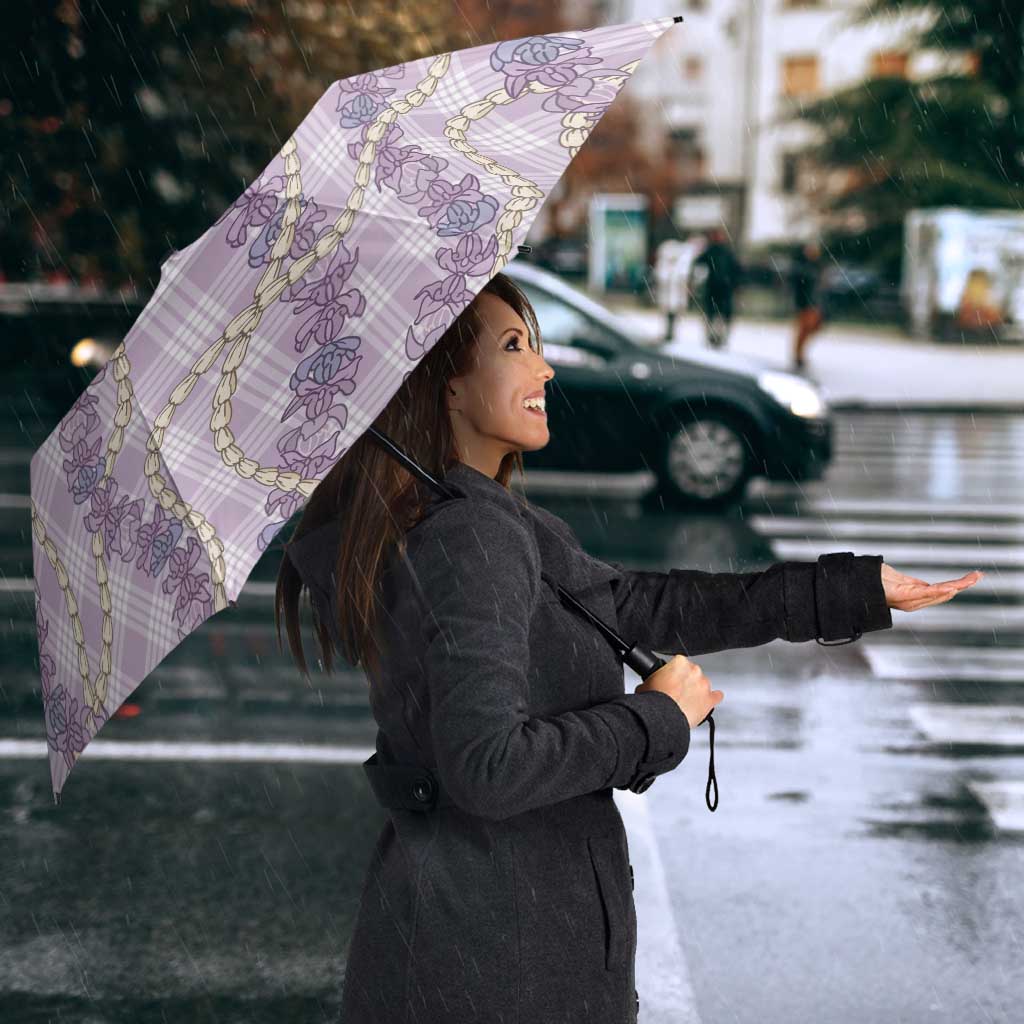 Pua Kalaunu Lei Umbrella Palaka Pattern LT01 - Polynesian Pride