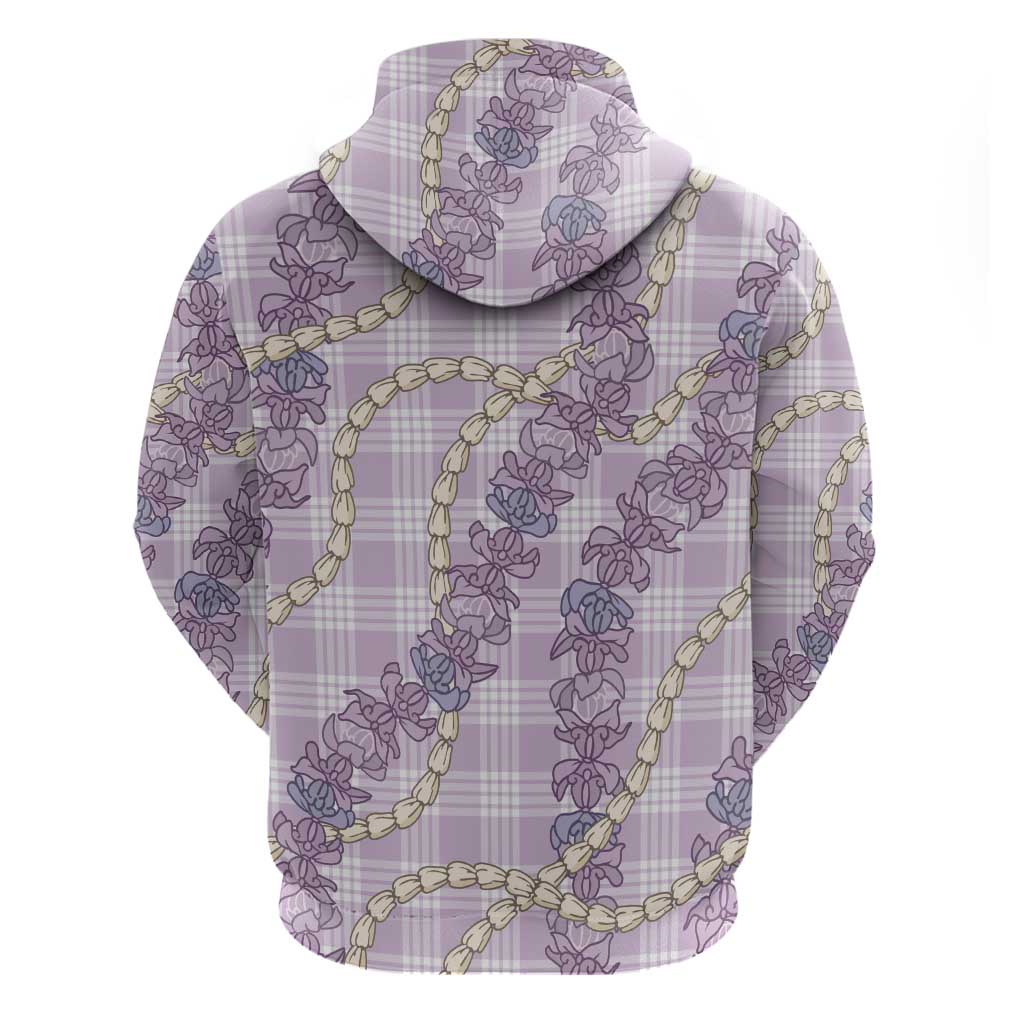 Pua Kalaunu Lei Zip Hoodie Palaka Pattern LT01 - Polynesian Pride