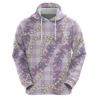 Pua Kalaunu Lei Zip Hoodie Palaka Pattern LT01 - Polynesian Pride