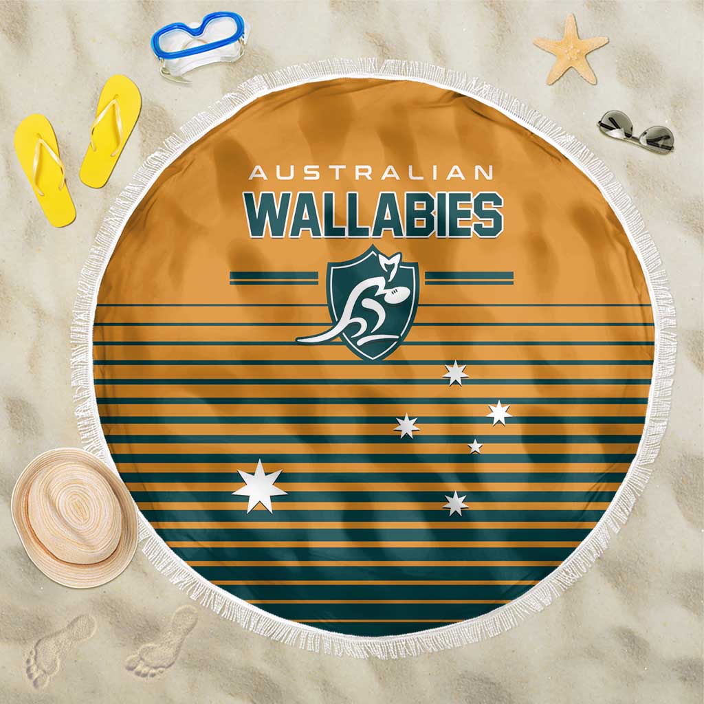 Rugby Australia Beach Blanket Junior Wallabies Go Champions LT01 One Size 150cm Yellow - Polynesian Pride