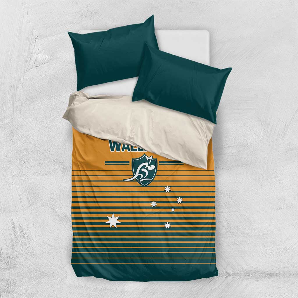 Rugby Australia Bedding Set Junior Wallabies Go Champions LT01 US Twin 172cm x 218cm Yellow - Polynesian Pride