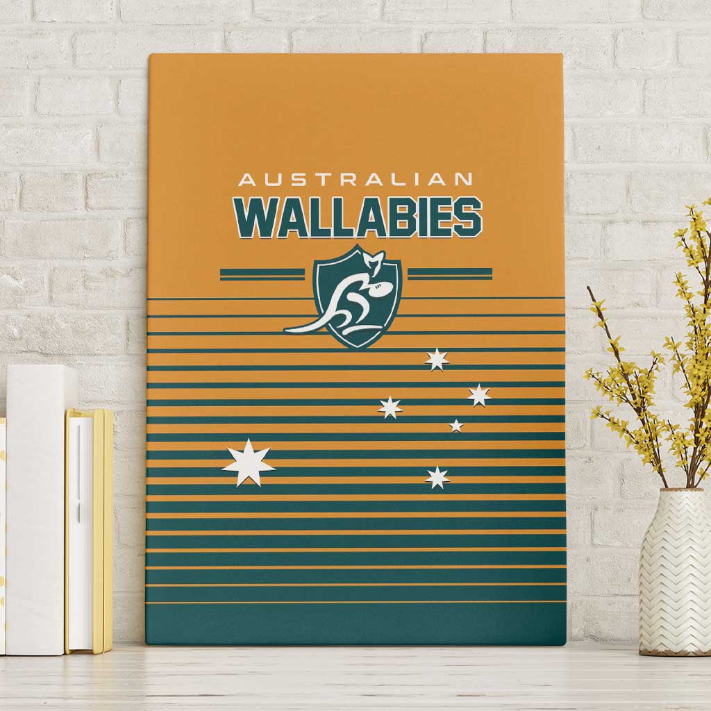 Rugby Australia Canvas Wall Art Junior Wallabies Go Champions LT01 Without Frame Yellow - Polynesian Pride