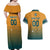 Custom Rugby Australia Couples Matching Off Shoulder Maxi Dress and Hawaiian Shirt Junior Wallabies Go Champions