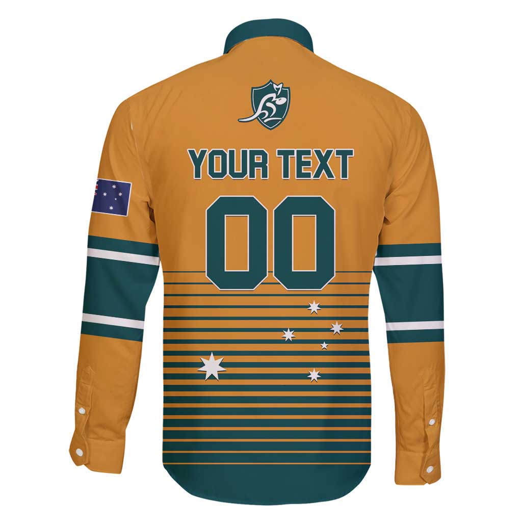 Custom Rugby Australia Family Matching Mermaid Dress and Hawaiian Shirt Junior Wallabies Go Champions