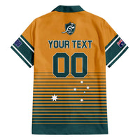 Custom Rugby Australia Family Matching Off Shoulder Maxi Dress and Hawaiian Shirt Junior Wallabies Go Champions