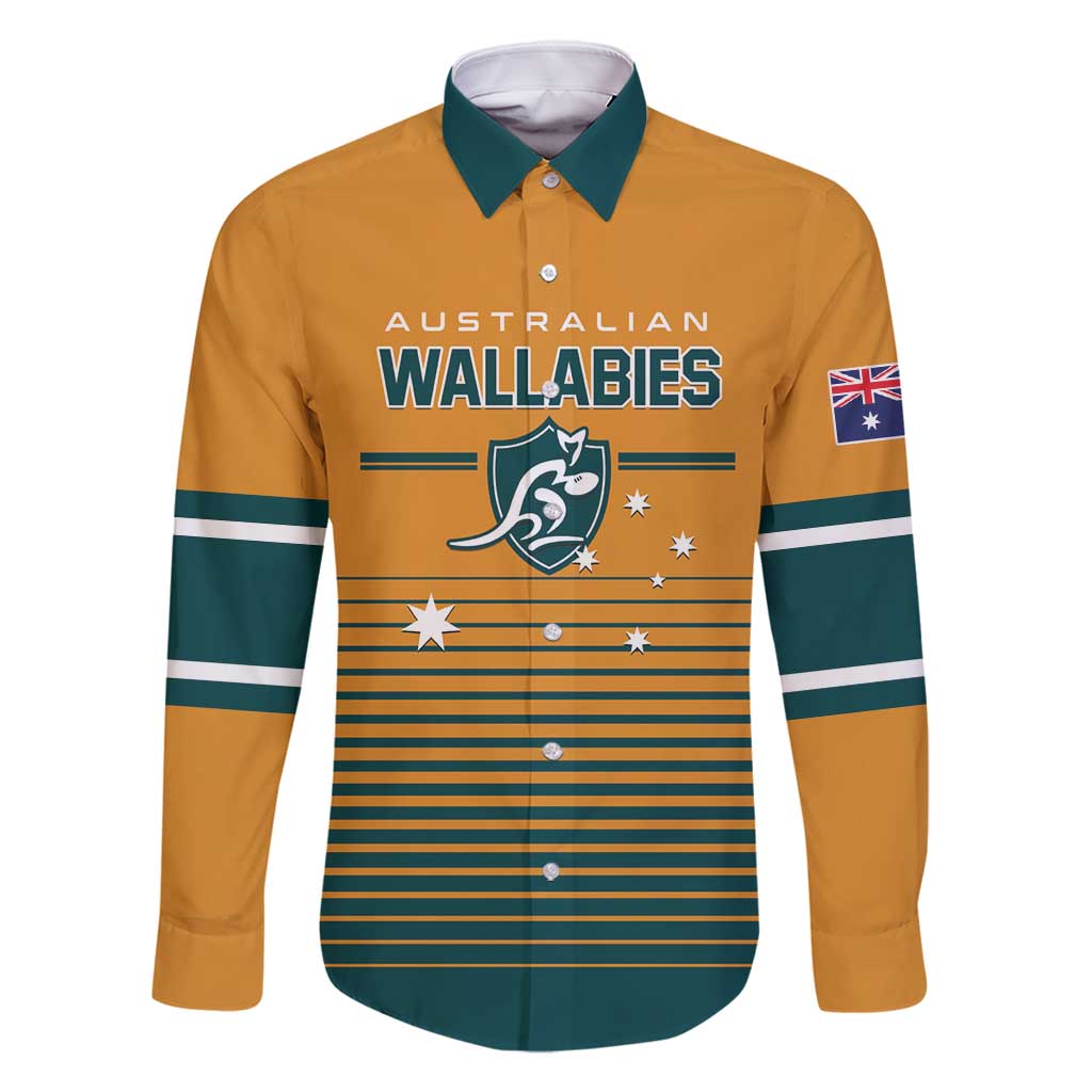 Custom Rugby Australia Family Matching Off Shoulder Short Dress and Hawaiian Shirt Junior Wallabies Go Champions