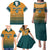 Custom Rugby Australia Family Matching Puletasi and Hawaiian Shirt Junior Wallabies Go Champions