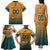 Custom Rugby Australia Family Matching Tank Maxi Dress and Hawaiian Shirt Junior Wallabies Go Champions