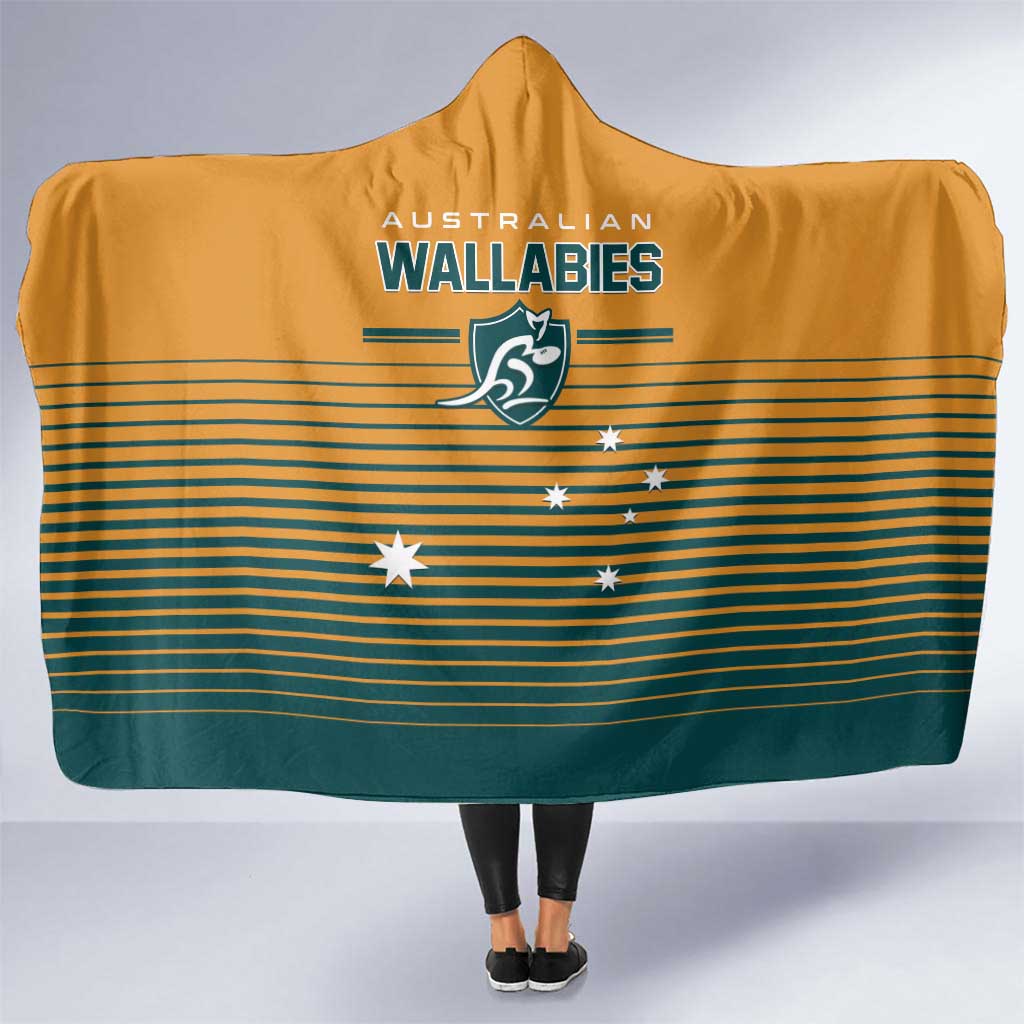 Rugby Australia Hooded Blanket Junior Wallabies Go Champions LT01 One Size Yellow - Polynesian Pride