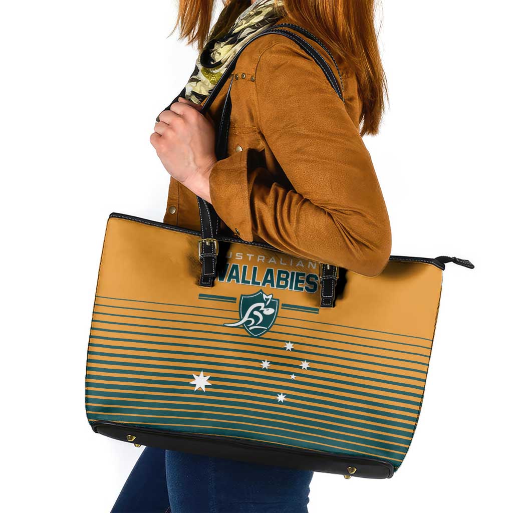 Rugby Australia Leather Tote Bag Junior Wallabies Go Champions LT01 Yellow - Polynesian Pride