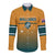 Custom Rugby Australia Long Sleeve Button Shirt Junior Wallabies Go Champions