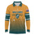 Custom Rugby Australia Long Sleeve Polo Shirt Junior Wallabies Go Champions