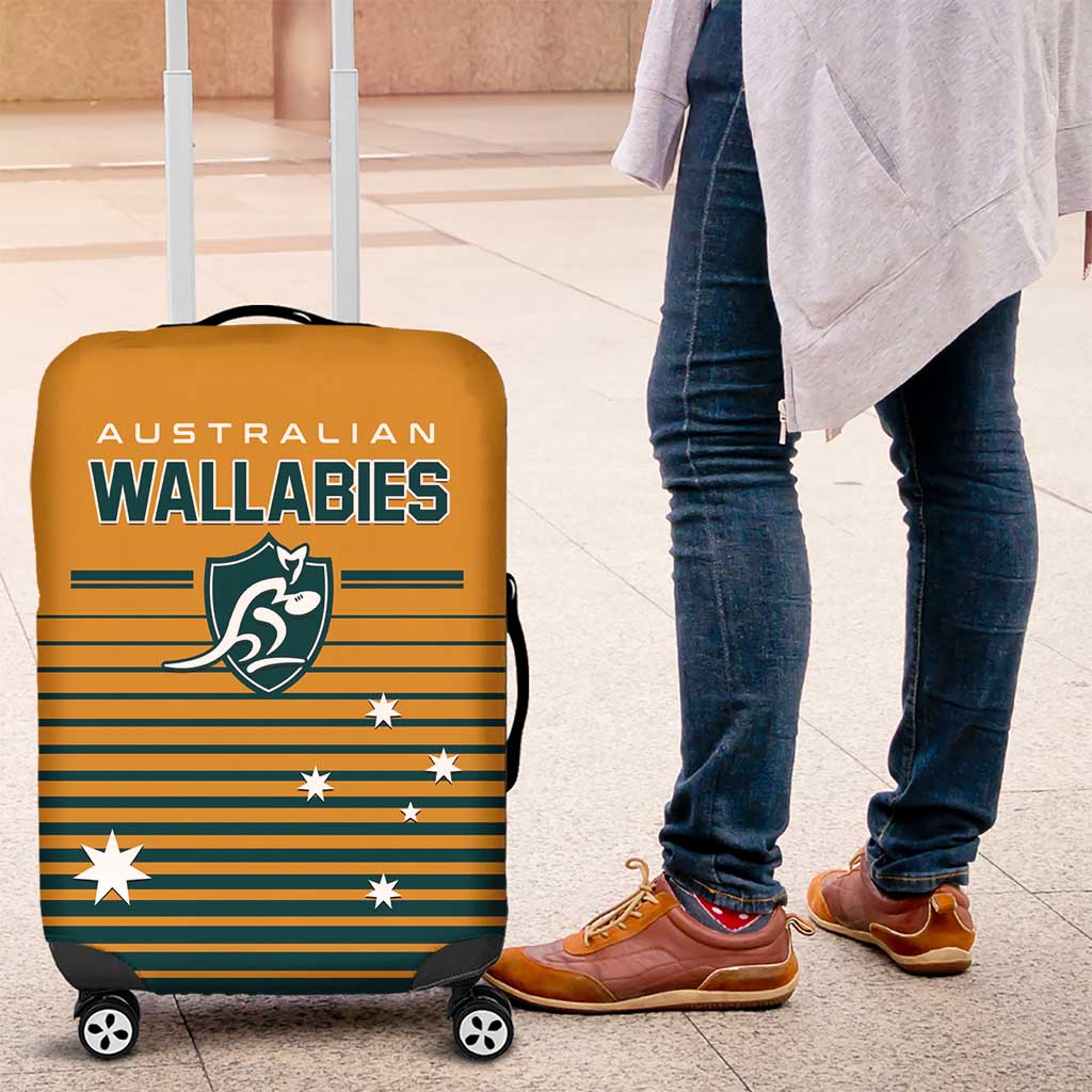 Rugby Australia Luggage Cover Junior Wallabies Go Champions LT01 Yellow - Polynesian Pride