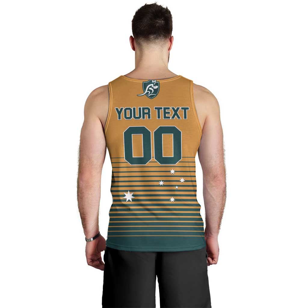 Custom Rugby Australia Men Tank Top Junior Wallabies Go Champions