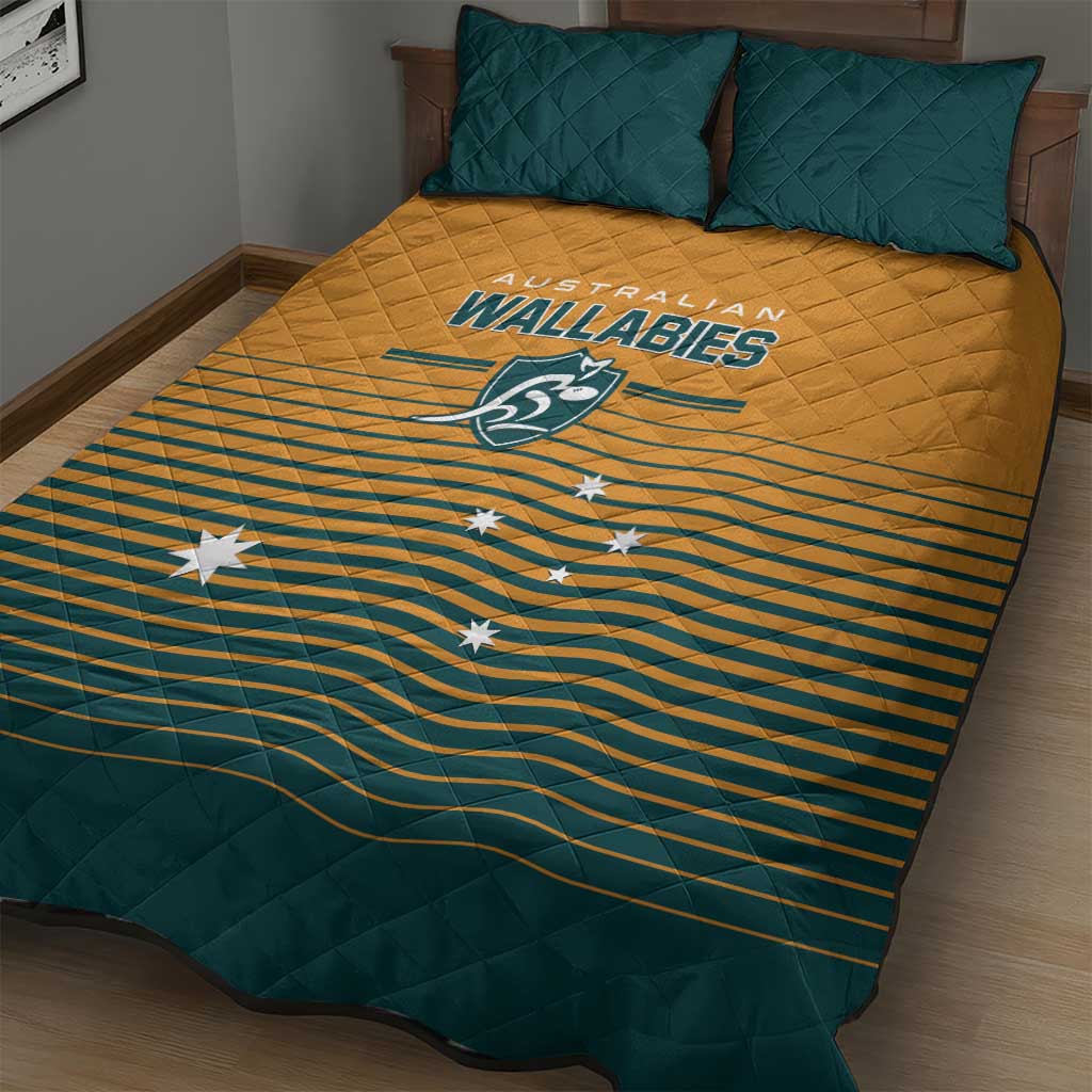 Rugby Australia Quilt Bed Set Junior Wallabies Go Champions